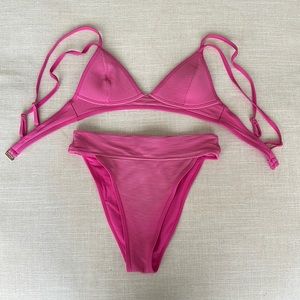 LA Hearts S Top M Bottom Matching Ribbed Swim